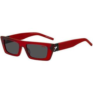 Solbriller i rødt acetat med 3D-monogram
