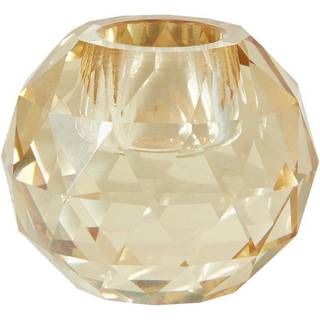 Lysestage Diamant Rund Lys Brun D.6 cm