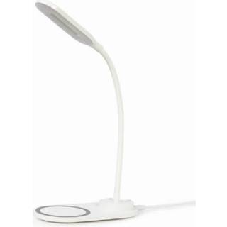 Gembird Desk lamp with wireless charger - White