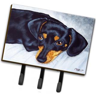 """" Caroline's Treasures AMB1079th68 Black and Tan Doxie Dachshund snor eller nøgleholder stor flerfarvet """"