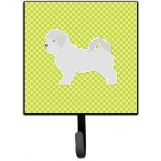 """" Caroline's Treasures Maltese Checkerboard Green Leash eller Key Holder BB3836SH4 Small Multicolor """"