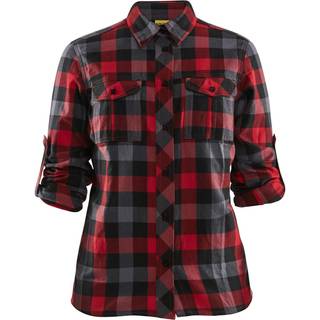 Blåkläder 3209 Dame Flannel Skjorte / Dame Flannel Skjorte - M - Rød/Sort
