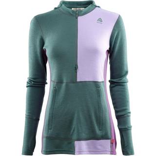 Aclima WarmWool Hoodsweater with Zip Woman North Atlantic/Purple Rose/Sunset Purple, North Atlantic / Purple Rose / Sunset Purple, L