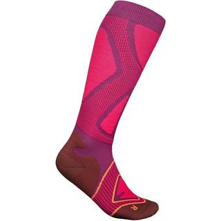 Bauerfeind Sports Women's Ski Performance Compression Socks Kompressionssokker Damer størrelse 35-37 - XL: 46-51 cm farve pink