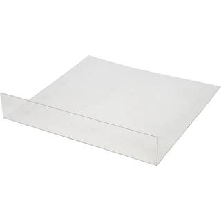 Transparent PET Plade 375x380 mm med ombukket kant