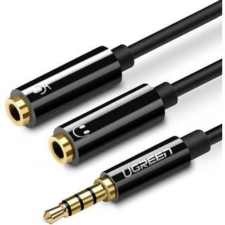 Ugreen 30620 lydkabel 0,15 m 3.5mm 2 x 3.5mm Sort