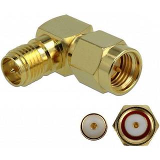 Delock - SMA han til RP-SMA han 90° adapter - 3 GHz