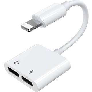 Joyroom Audio Adapter Lightning til Dual Lightning - Hvid