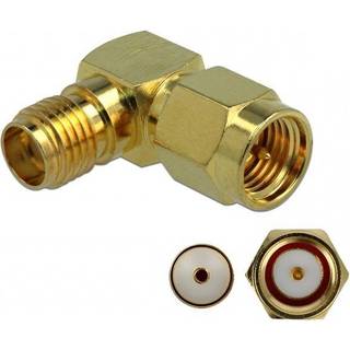 Delock - SMA han til SMA hun 90° adapter - 3 GHz