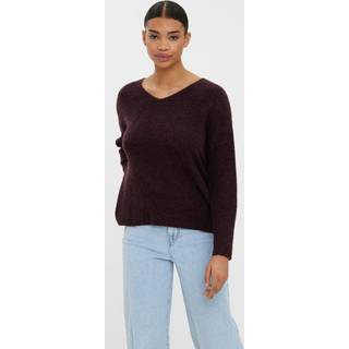Vero Moda - Blå - Vmcrewlefile Ls V-Neck Blouse Noos - Large