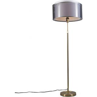 Gulvlampe guld/messing med sort/hvid skærm 47 cm - Parte