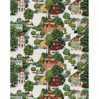 Arvidssons Textil Sommarstad stof Grøn