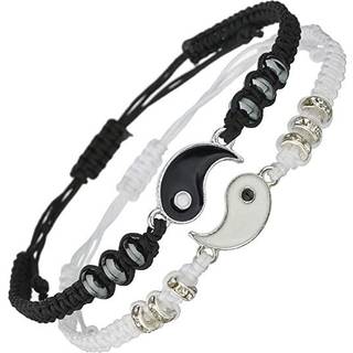 Bedste ven armbånd til 2 matchende yin yang justerbar ledning armbånd til BFF venskab forhold kæreste Valentines gave