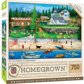 Masterpieces 750 brikker puslespil til voksne og familie - 4. juli i Seabeck - 18""""x24""""