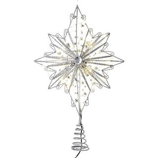 Kurt S Adler AD2803 155 i 30-let fe Light Silver Star Treetop
