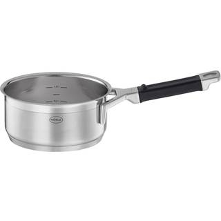 Rösle Silence PRO Stielkasserolle 16 cm / 1,4 L - Edelstahl mit Kapselboden - Schwarz,Silber