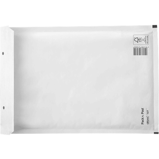 Boblekuvert med peel and seal, hvid, 220 x 340 mm, 10 stk.
