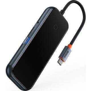 4w1 Baseus Hub USB-C Adapter - Mørkegrå