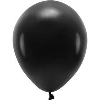 100 stk. Økologiske balloner sort 12" - Biologisk nedbrydelig festdekoration heliumklar