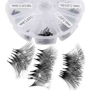 Premade fans ?jenvippeforl?ngelse 500 fans h?ndlavet l?se volumenvipper mutiple indstillinger 10D Foruddannede fans 0,07 mm tykkelse C/D kr?ller