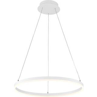 Arcchio LED-hængelampe Albiona, hvid, 1 ring, Ø 60 cm