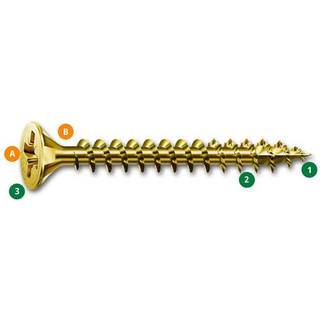SPAX Æske med skruer SPAX træskrue Fladt hoved (2,5 x 20 mm)