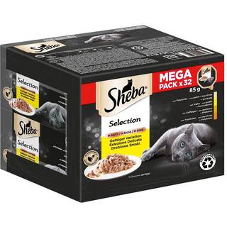 Sheba Selection i sauce med fjerkræ variation megapakke 67.26 DKK/1 kg