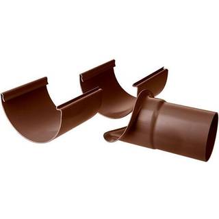 Plastmo justerbart tudstykke, PVC, brun - nr. 12/Ø75 mm