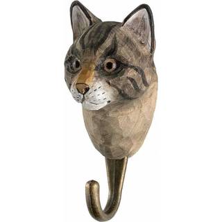 Wildlife Garden Håndskåret Krog Kat - Kroge & Bøjler Træ - WG4512