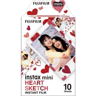 Fujifilm Instax Mini Heart Sketch instant-film (10-pk) - På lager i butik