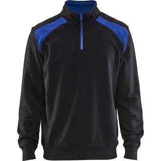 Blåkläder sweatshirt half zip sort/koboltblå S