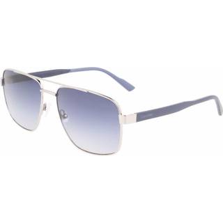 Calvin Klein Mand CK22114S 438 Solbriller Metal Sølv Blå Firkantet Fotokromatisk Skygge