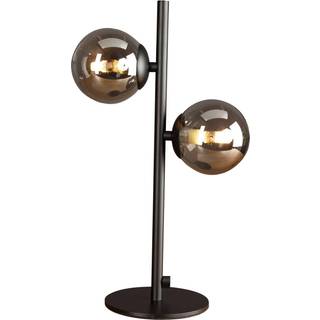 Neptun bordlampe, sort med 2 røgglaskugler