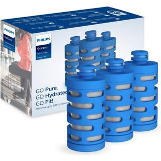 Philips Water Gozero Fitness Filters Udskiftningsfilterpatron Aktiveret kulfiberfilter til Gozero Active Bottle (3 tællinger) AWP287/37 20oz