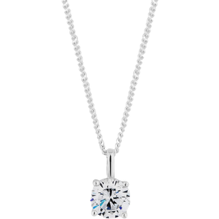 Simply Silver Simply Silver Sterling Silver Tone 925 Cubic Zirconia Pendant Necklace