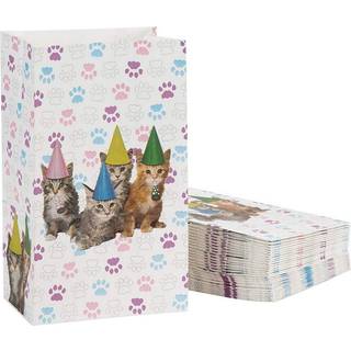 Juvale 36 Pack Cat Party Poss til Kids Kitten Birthday Party Levering Goodie Poss (5 X 8,7 X 3 in)