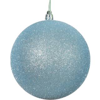 Vickerman 6 """" Baby Blue Glitter Ball Ornament 4 pr. Taske