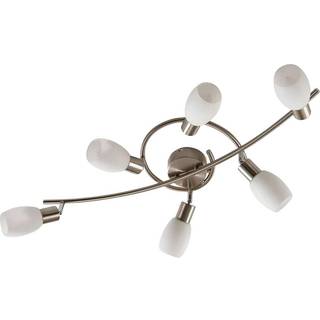 Lindby spotlight Arda, 75 cm, 6 lyskilder, nikkel, glas, E14