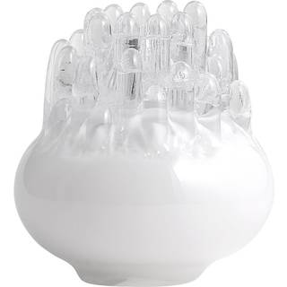 Kosta Boda Polar Lysestage Large 33 Cm - Fyrfadsstager Mundblæst Glas Hvid - 7062112