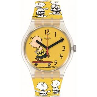 Peanuts POW WOW Charlie Brown Yellow Dial and Silicone Strap Watch SO29Z101
