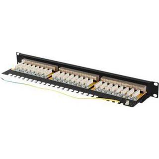 Lanberg PPSA-1024-B 24-Port Patch Panel 1U 19" Cat6A FTP Shielded Black