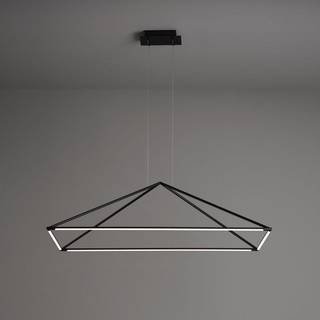 Grok Tubs LED-hængelampe i mat sort, 90 x 60 cm