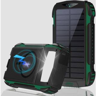 4smarts Titanpack UltiMag Solar 20W Powerbank 20.000mAh - USB-C & 2 x USB-A - MagSafe Kompatibel - Sort / Grøn
