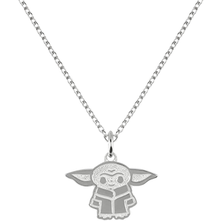 Disney Baby Yoda Necklace - Silver - One Size