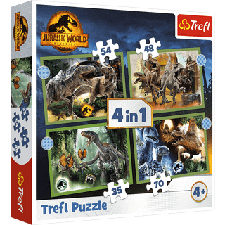 Jurassic World puslespil - 35, 48, 54 og 70 brikker (På lager i varehus)
