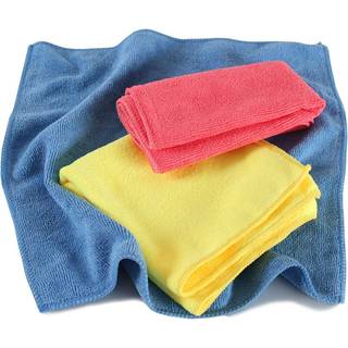 6 mikrofiberklude 35x35 cm, vaskbar - flere farver