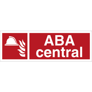 Brandskilt - ABA-central - Plast - 140 x 420 mm