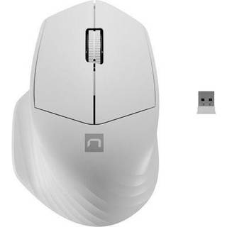 Natec Siskin 2 - mouse - 2.4 GHz Bluetooth 5.0 - white - Mus - Optisk - 3 knapper - Hvid