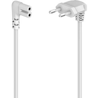 Hama Strømkabel vinklet Euro Plug Hvid 3.0m