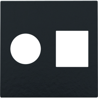 Niko Afdækning tv+rj45, piano black